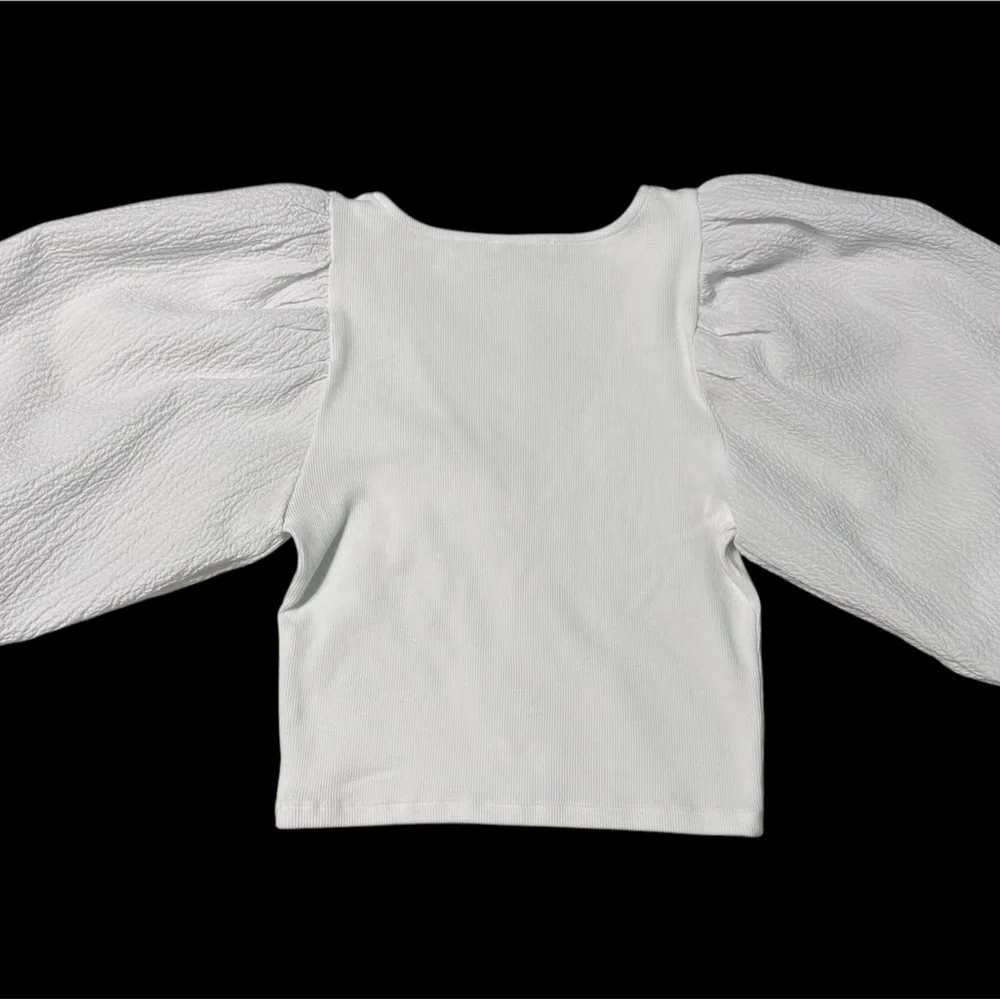 Zara White Puff Sleeve
